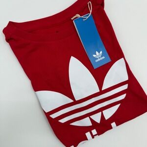 Adidas Originals Trefoil T Shirt Kids M Red Short Sleeve Tee Top Size 11/12